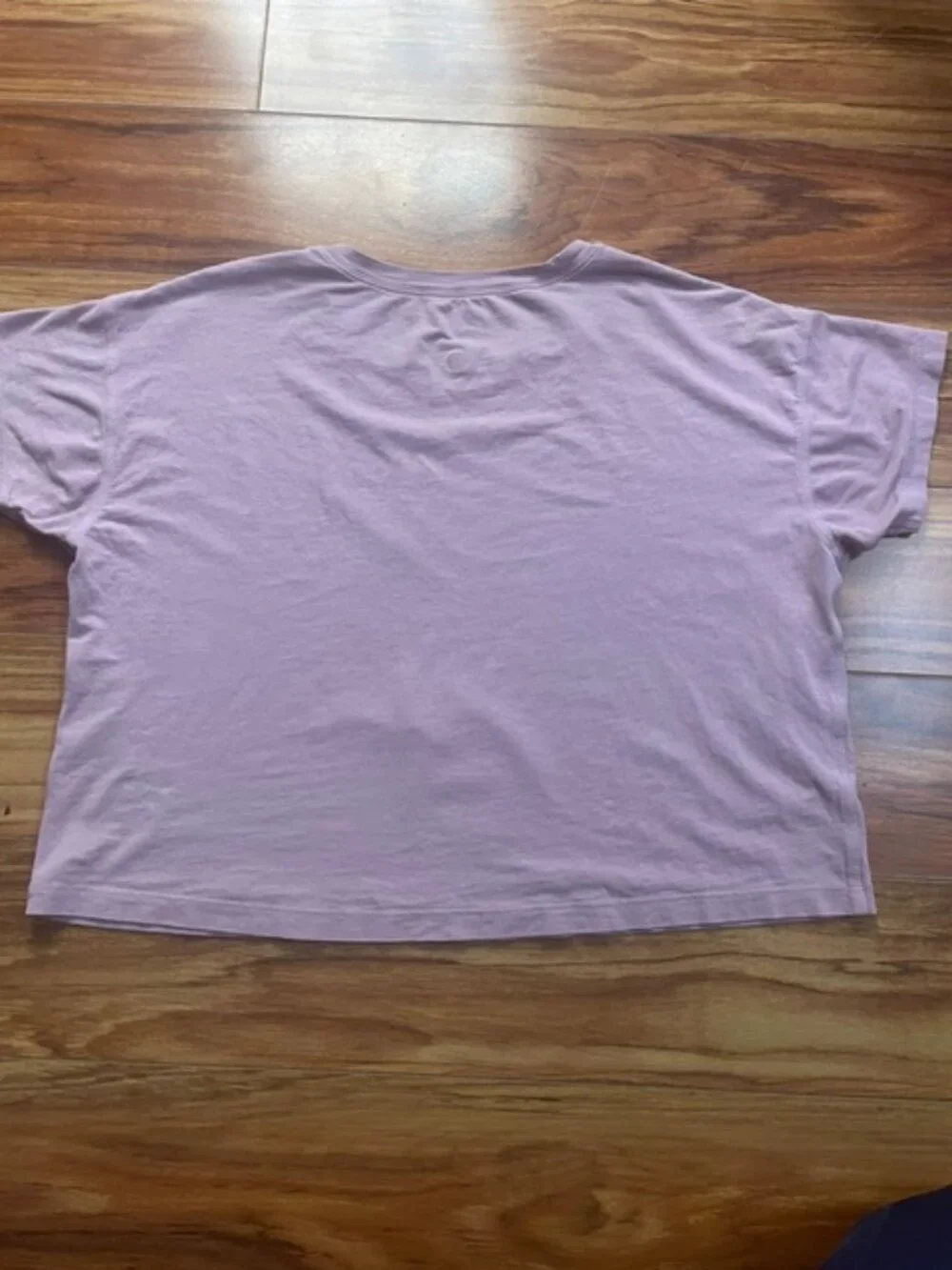 Lululemon Women's Crew Neck Cates Cropped Tee Top, Purple, 19